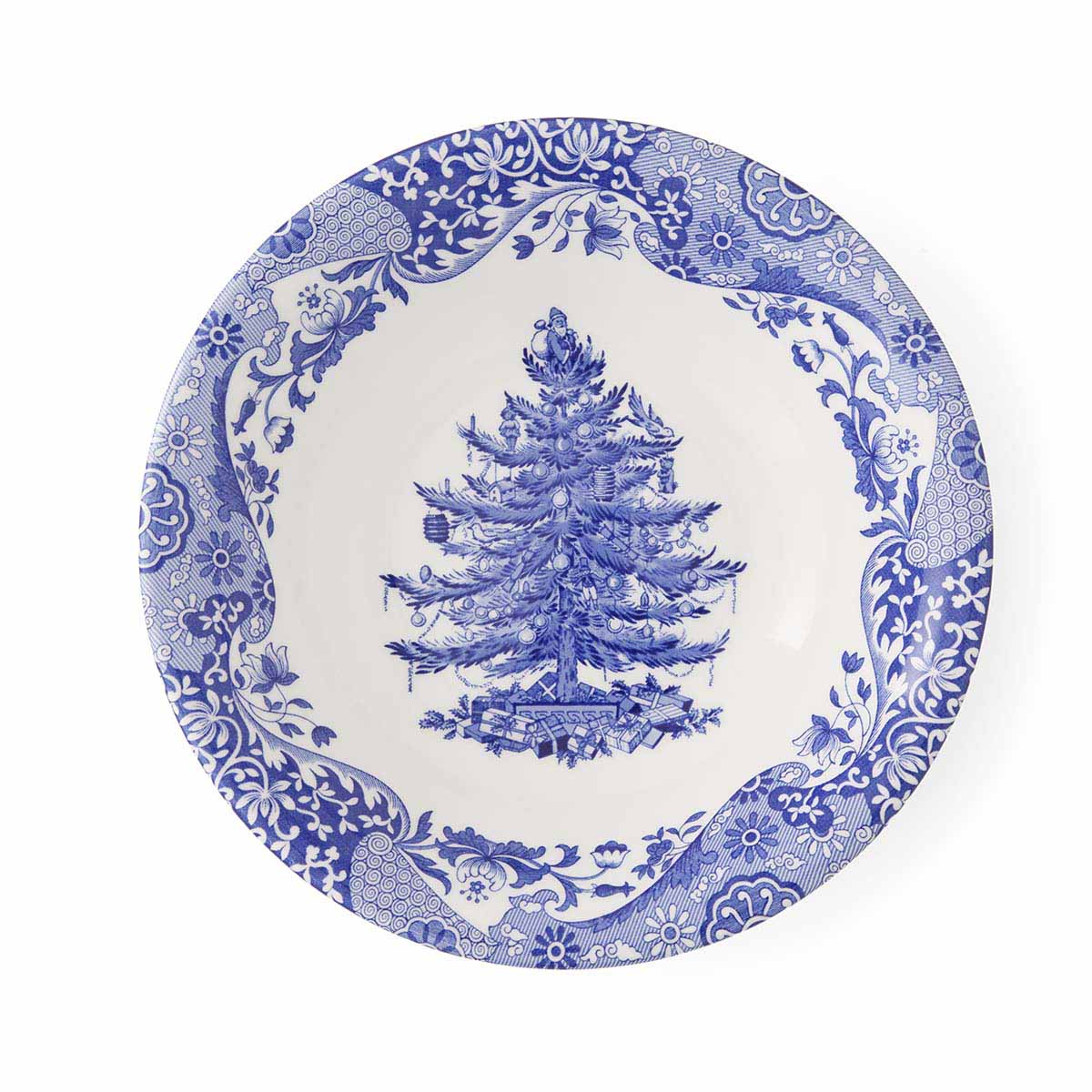 Blue Italian Christmas Tree Bowl image number null